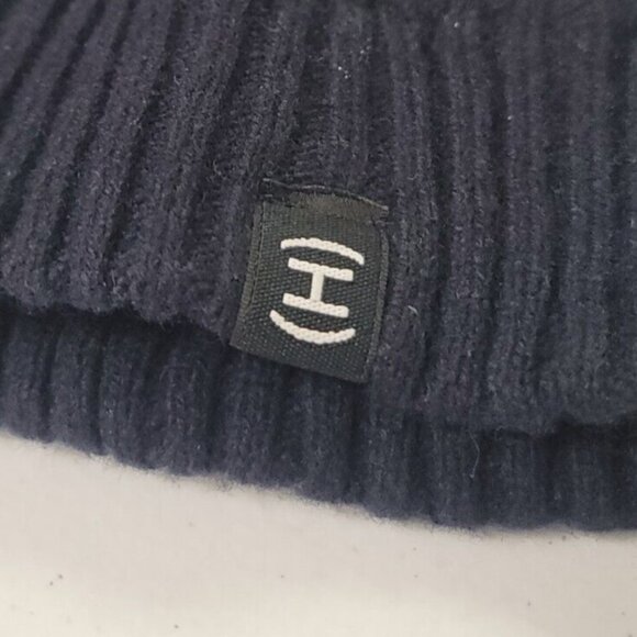 Hope Unisex Balaclava Extra Fine Merino Wool Ski Mask One Size Blue Ribbed Knit - Picture 3 of 11